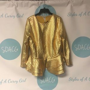 Gold Peplum Jacket